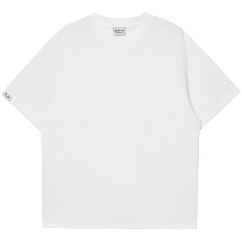 JACK&JONES Men s Textured Round Neck Casual Short Sleeve T-Shirt 225201297 S
