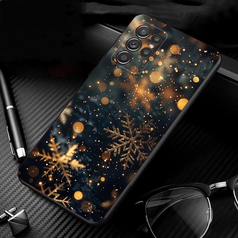 Winter Christmas Snowflake Phone Case For Samsung Galaxy S25 S24 S23 S22 S21 Ultra S24 S23 S22 S21 S25 Plus S24 S25 FE