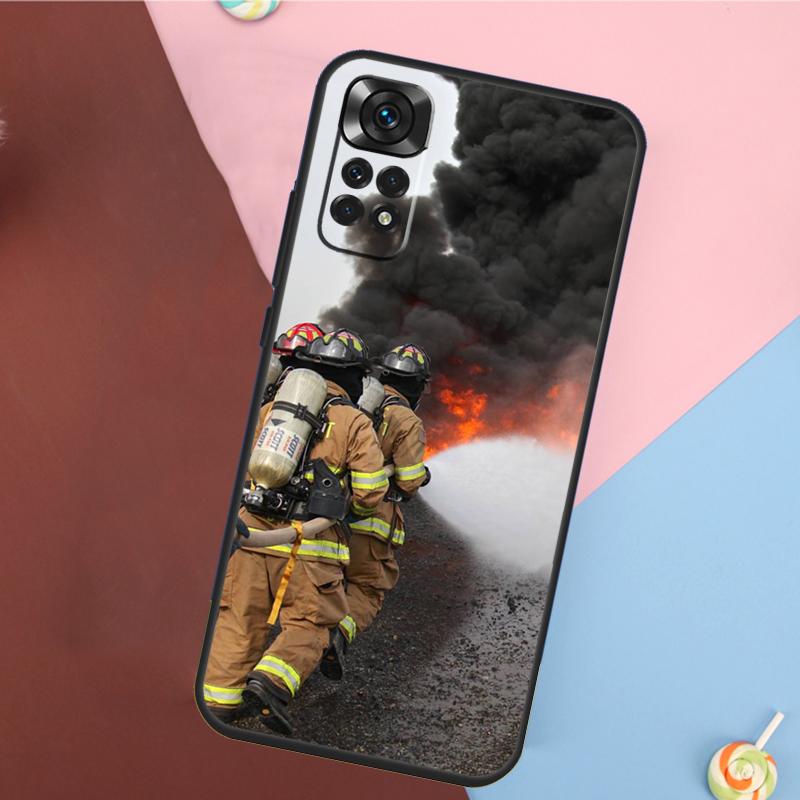 Firefighter Fire Fireman Cover For Xiaomi Redmi Note 14 13 12 9 10 11 Pro 9S 10S 11S 12S Redmi 14C 10C 12C 13C Case