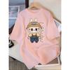 Labu cartoon printed casual T-shirt, round neck, short sleeved, adult, spring/summer/autumn outfit