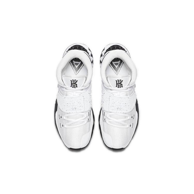 Nike Kyrie 6 'Oreo Mid Top Performance Basketball Shoes Unisex Black White Asian Version BQ4631-100