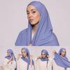 Muslim Cross Jersey Instant Hijab Tie-Back Instant Shawl Scarf Headband Women Custom Solid Color Headwrap