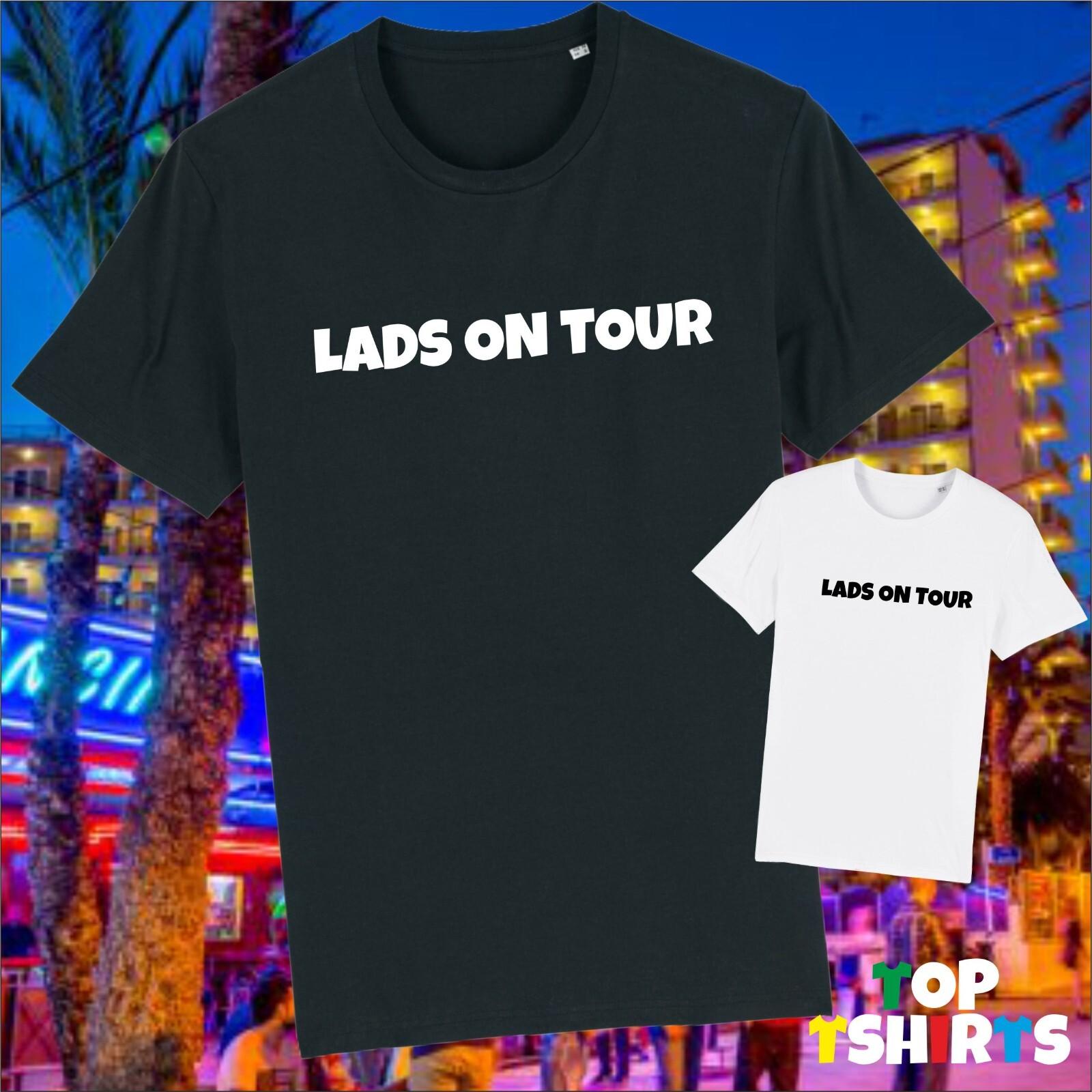 

LADS ON TOUR Holiday Funny Stag T-Shirt Mens Womens Tees Top Party Drunk Airport Tops TEXT S