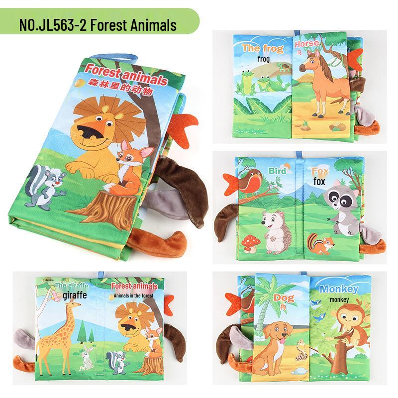 Cartea de pânză senzorială pentru bebeluși: Temă Ocean & Pădure