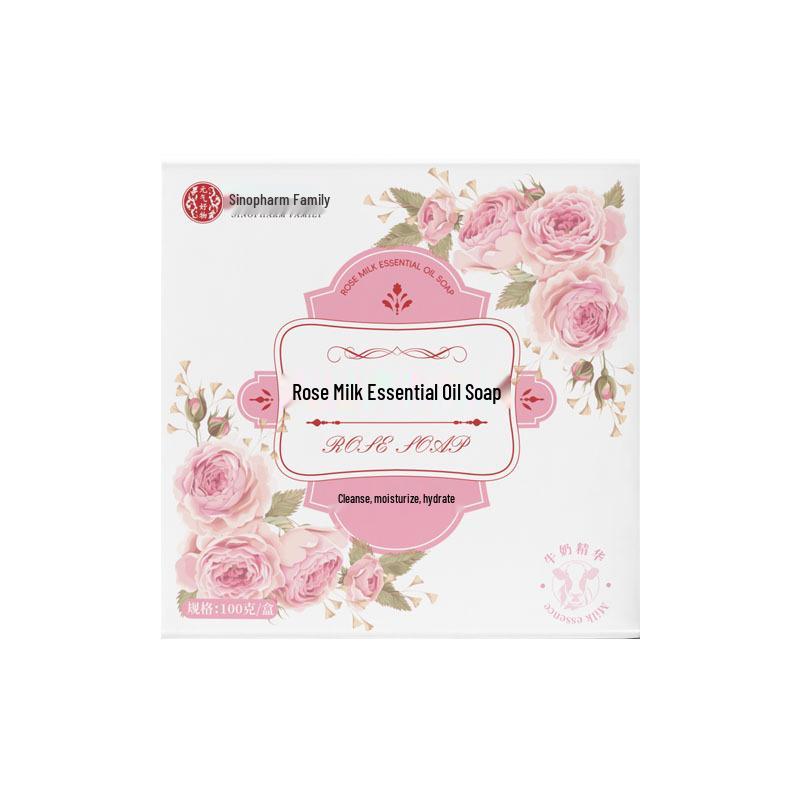 Rose Milk Essential Oil Soap: Deep Cleansing, Long-Lasting Fragrance, Two-Color Facial & Bath Soap.