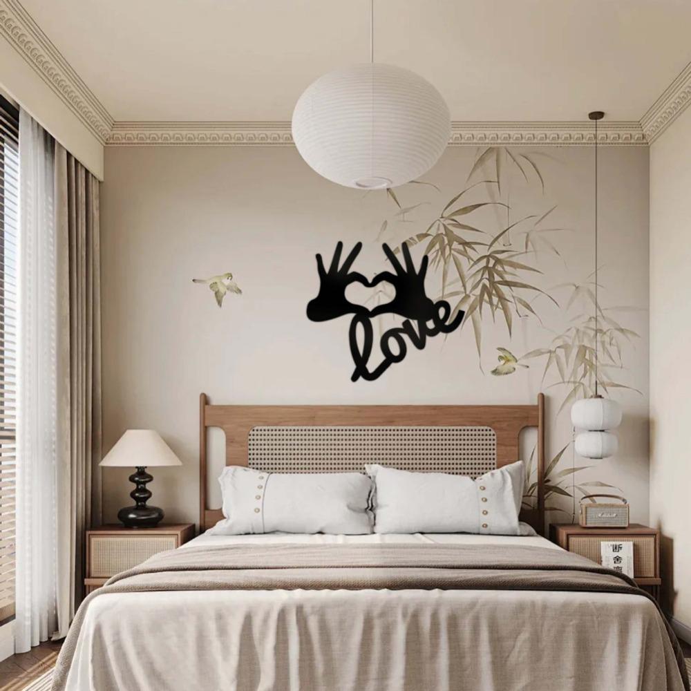 Art Heart Cutouts Wall Hanging Wooden Wall Silhouette Valentine's Day LOVE Wall Decoration  Office