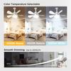 Socket Ceiling Fans with Lights and Remote - Fan Light Dimmable Led Bulb,Screw in Small