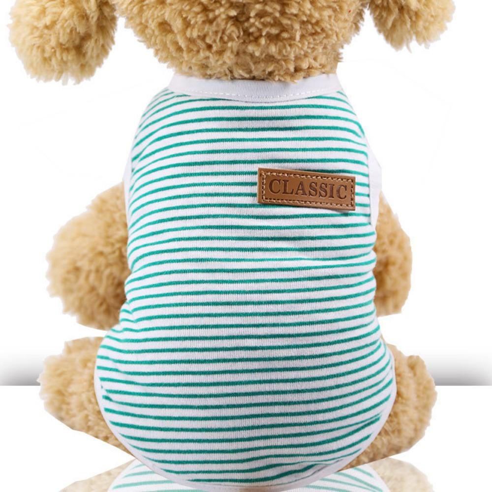 Spring Summer Dog Cat Pet Clothing Cotton Striped Vest Small Medium Dog Dog Supplies Cat Clothing