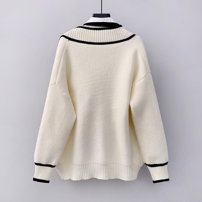 Sweater Female 2023 Autumn/Winter Cardigan Women Spring/Autumn Loose Double Pocket Sweater Cardigan Coat Knitwear Sweater Female
