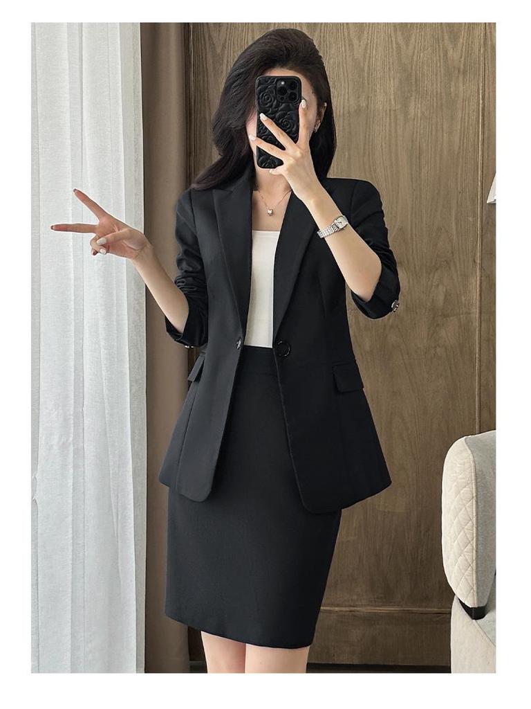 Damen High-End Business Anzug Set: Professionelle Göttinnen-Stil Frühlingsarbeitskleidung