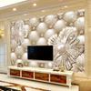 Wallpaper 3d Soft Pack Diamond Jewelry Flower Mural Luxury Wall Paper Hotel Living Room Tv Backdrop Mural