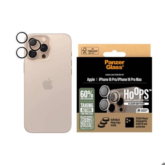 Protection D'obectif Caméra Pour iPhone 16 Pro/16 Pro Max, Panzer Glass