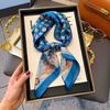 70cm Square Silk-Like Scarf Women Lightweight Fashion Accessory Office Chic Neck Wrap Stylish Print Design