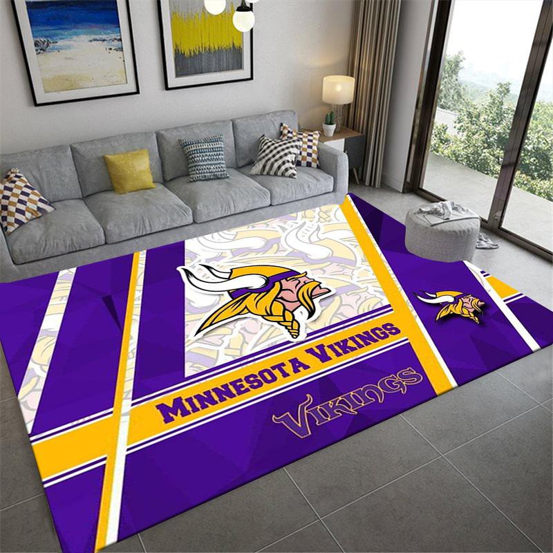 Minnesota Vikings Carpet Rug for Living Room Bedroom Home Sofa Decoration,Kids Play Non-slip Floor Mat