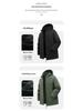 Men's 2025 Three-Proof Fleece-Lined Softshell Jacket with Detachable Hood - Windproof & Waterproof.