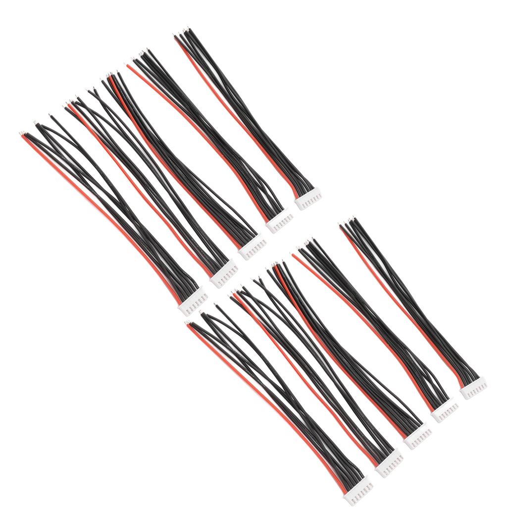 10PCS 6S Balance Plug Extension Cable DIY Tear Resistant Insulation Lithium Battery Balance Charging Cable 5.9in