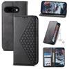 For Google Pixel 9a Case Calf Texture PU Leather Phone Cover with Wallet