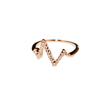 Super Fresh Wavy Micro Inlaid For Women Joint Finger Ring Jewelry Lady Dress Celebration Gathering Parent Child RingTrendy Finger Ring