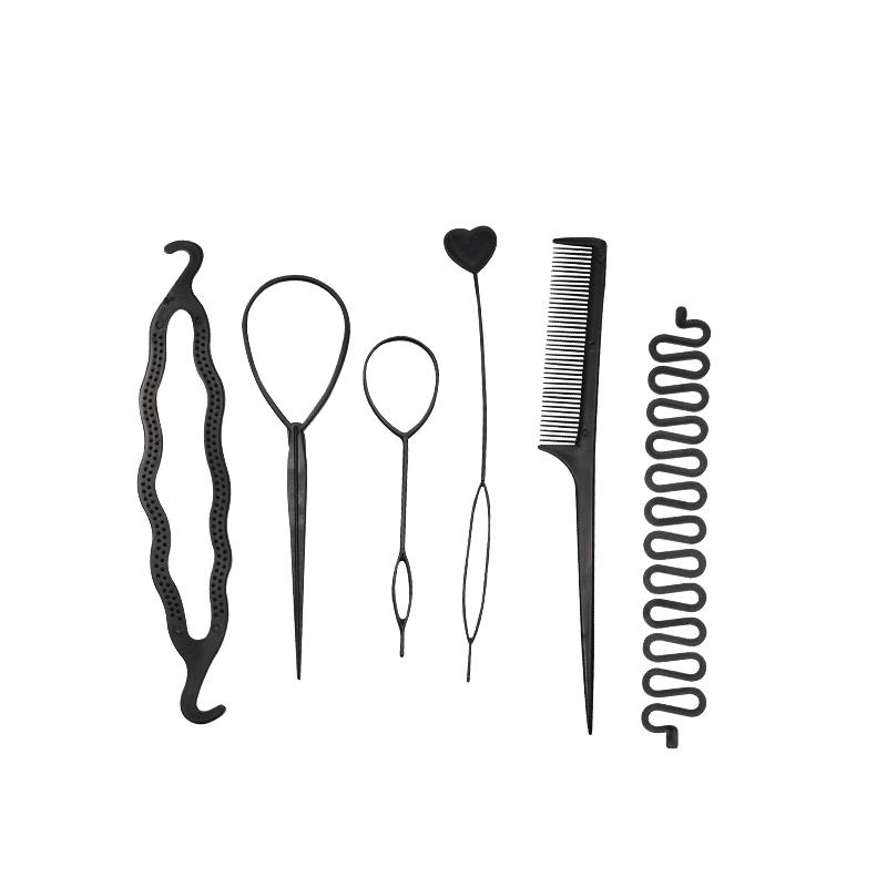 6 Pcs/Set Multiple Magic Hair Braided Tool Women Girl Hair Donut Bun Maker Hairpins Twist Hair Clip Styling Tool Hair Accessory