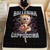 1PC Ballerina Patterned Flannel Blanket Suitable For All Seasons for Home Decor Warmth and Comfort Gifts Holiday Present