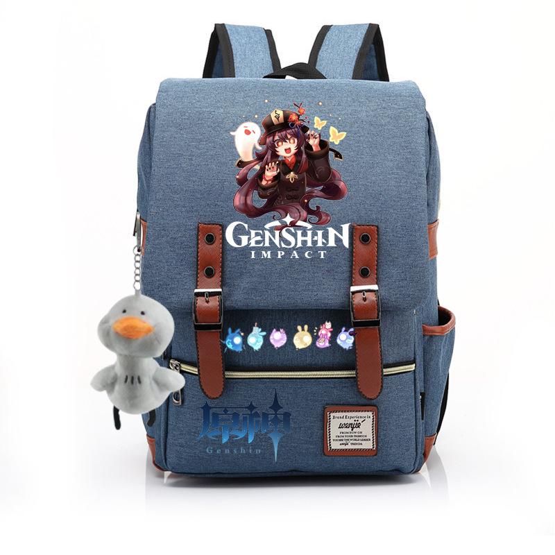 Yuanshen male and female students schoolbag anti-theft large-capacity backpack men's bag computer bag
