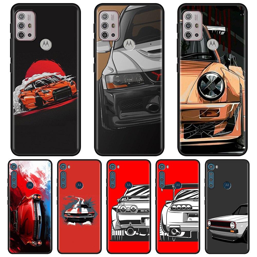 

Чехол для MOTOROLA One Fusion для Moto G10 G9 G8 Plus Play Power One G20 G30 G40 G50 G60 Edge 20 Shell Japan JDM Sports Car Comic
