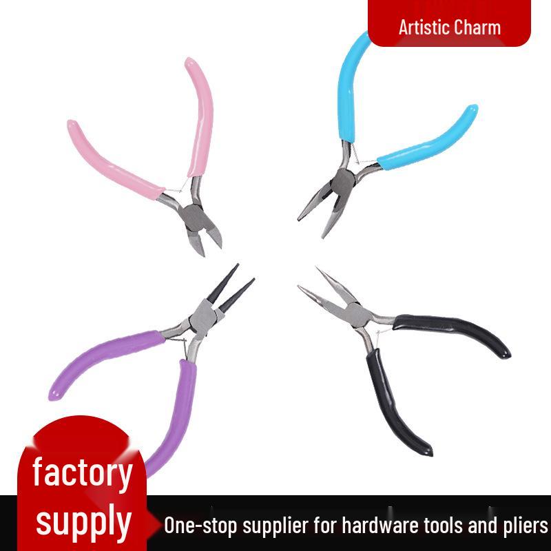 Colorful Mini Pliers Set: Needle-Nose & Round-Nose Pliers