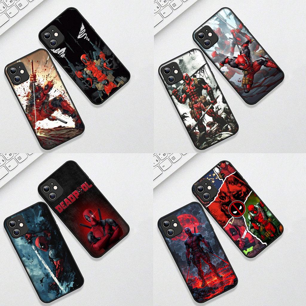 Deadpool Marvel Casing Phone Cover for Apple iPhone 16 15 14 11 Pro Max 7 8 Plus SE2 SE3 SE 2022 2020 Case