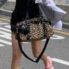 Harajuku Leopard Print Y2k Shoulder Bags Women Girls Nylon Cute Handbag Ladies Vintage Tote Underarm Bag Aesthetic