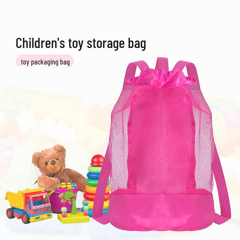 

Large Capacity Mesh Beach Storage & Travel Backpack for Children s Toys and Sundries 23*50cm зелений