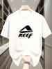 Reef schwarzes Logo weißes T-Shirt