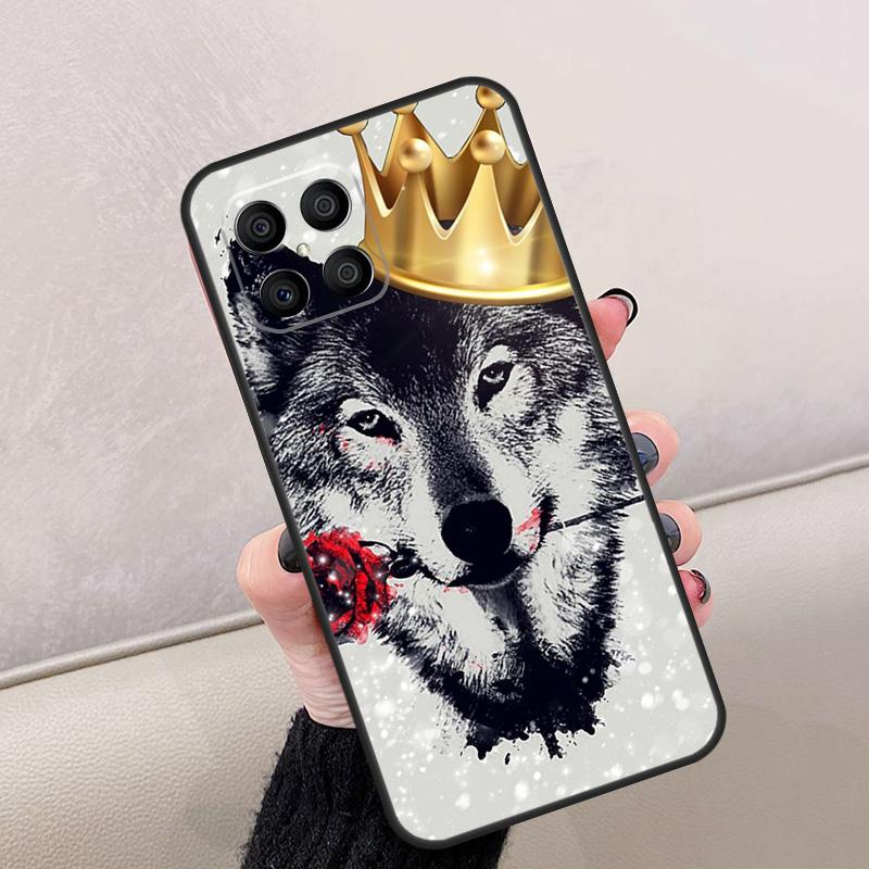 Wolf Art Black For Honor Magic 7 6 5 8 Pro Case For Honor 200 Lite 400 70 50 X8c X8b X9a X9b X9c X9d Win RT
