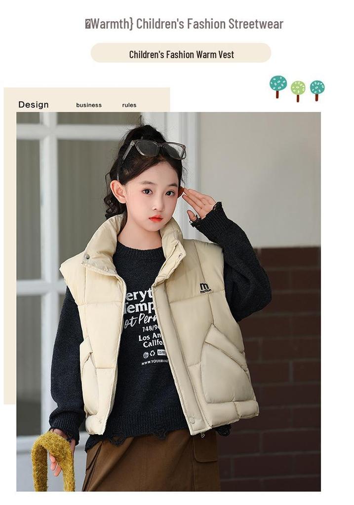 2025 Kids' Thick Cotton Vest: Warm Korean-Style Gilet for Fall & Winter