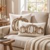 Zipper Closure Pillow Protecting Case Embroidered Pumpkin Fall Pillow Covers  for Home Party