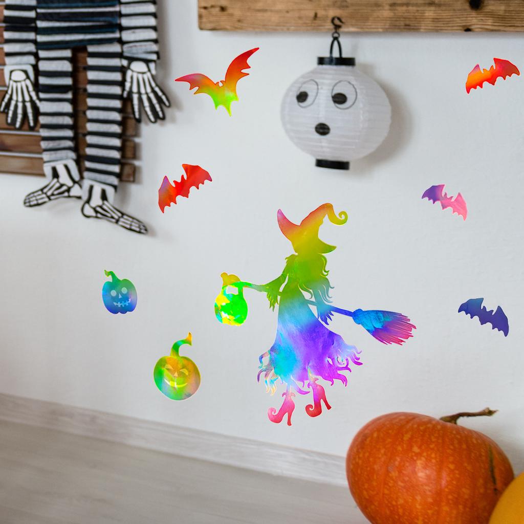 Ls 165.01 Million Holy Day Lantern Witch Pumpkin Laser Sticker Ornament Angle Different Color Light Different