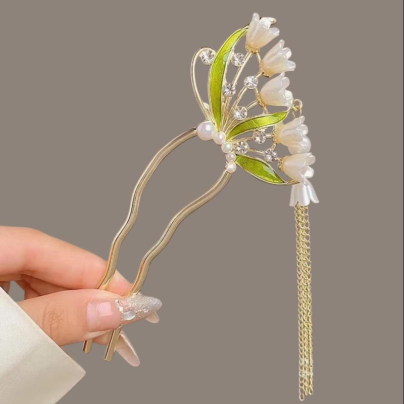 Elegant U-shaped Tassel Hairpin: Versatile Ancient Style Accessory for Updos