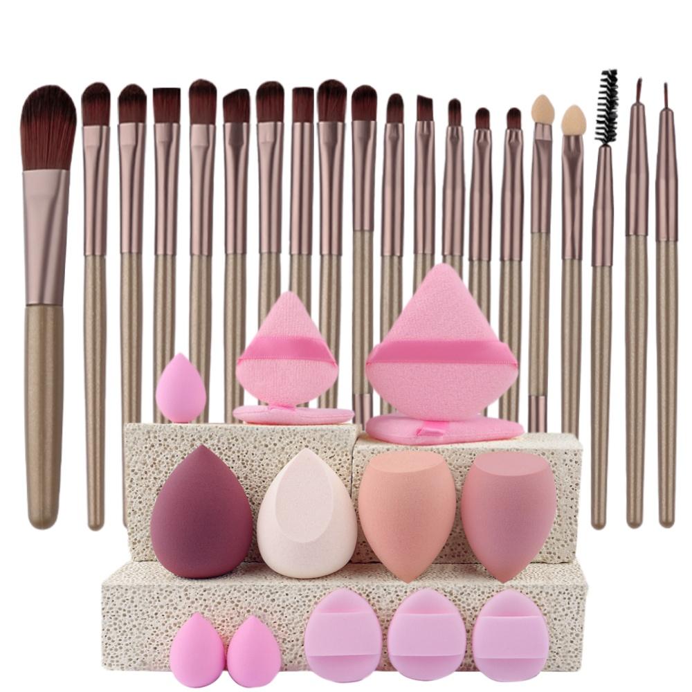 Set Pennelli Trucco Premium Sintetici Kabuki Fondotinta Correttori Cipria Fard Miscelazione Viso Occhi Set Pennelli