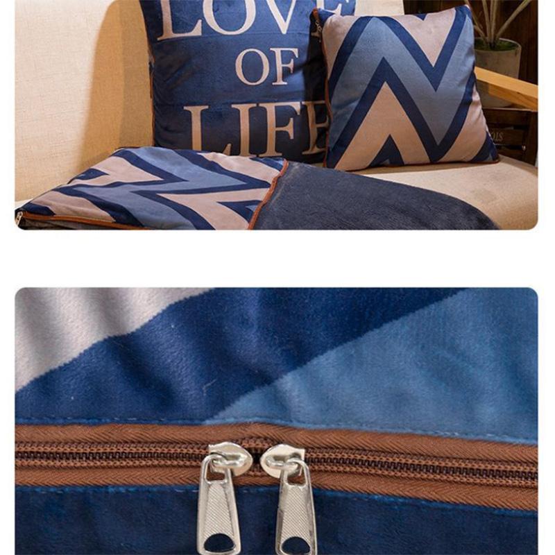 Winter Dual-purpose Pillow Coral Velvet Pillow Variable Quilt Home Sofa Pillow Car Warmth Artifact