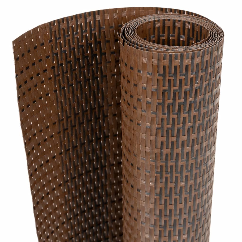 Balcony Privacy Screen Brown and Black 500 X 90 Cm Poly Rattan
