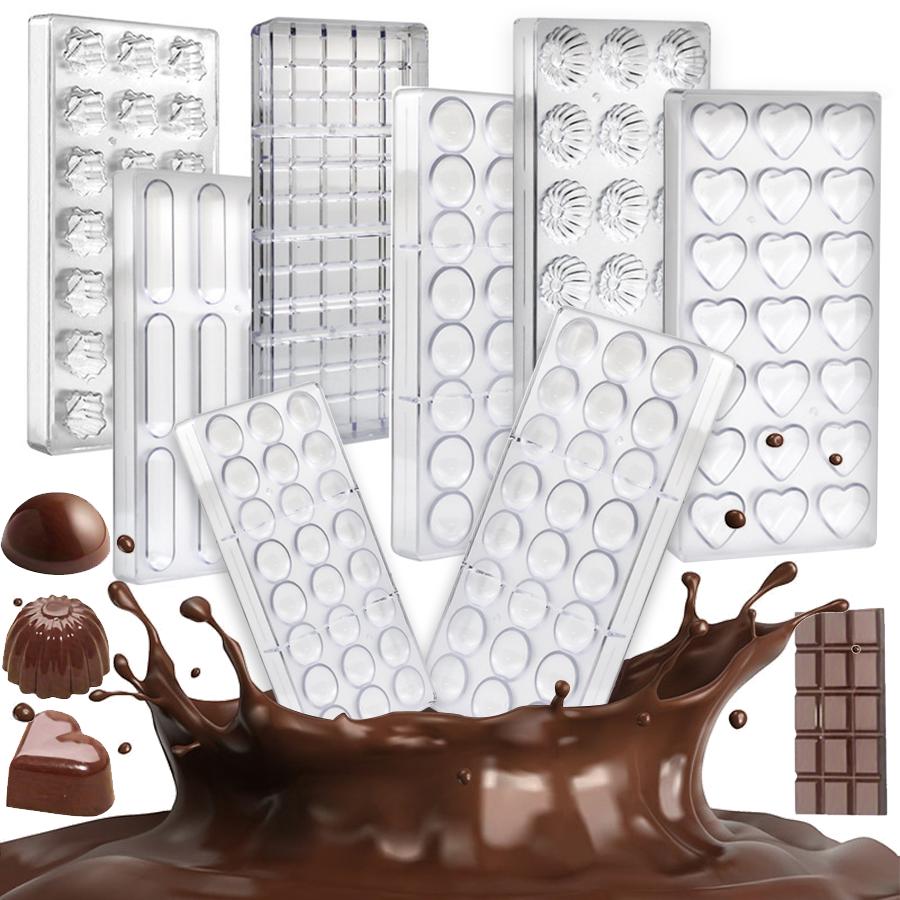 5 Styles Chocolate Mold Kitchen Restaurant Baking Tool for Party Dessert Festival Birthday Gift Handmade DIY Crafts XJM