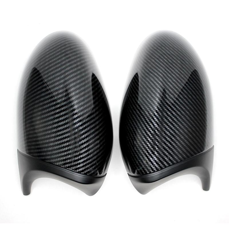 1pair For BMW E87 E81 E82 E90 E91 E92 E93 Rear View Side Case Trim ABS Carbon Fiber Style Car Rearview Mirror
