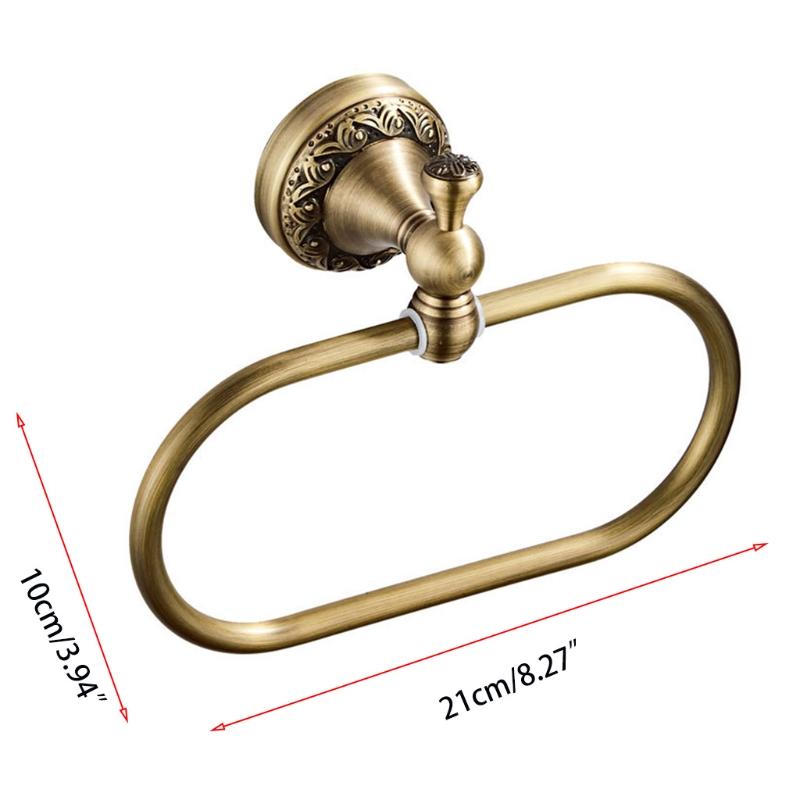 Anello portasciugamani in ottone Ovale Portasciugamani Vintage da Parete Portasciugamani Supporto Artigianato Antico Accessori Bagno per Casa Hotel