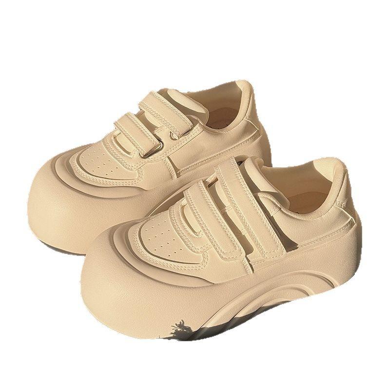 New Spring and Autumn2025Big-head Casual White Sneakers for Women,Niche Height-increasing Sneakers and Thick-soled Women's Shoes