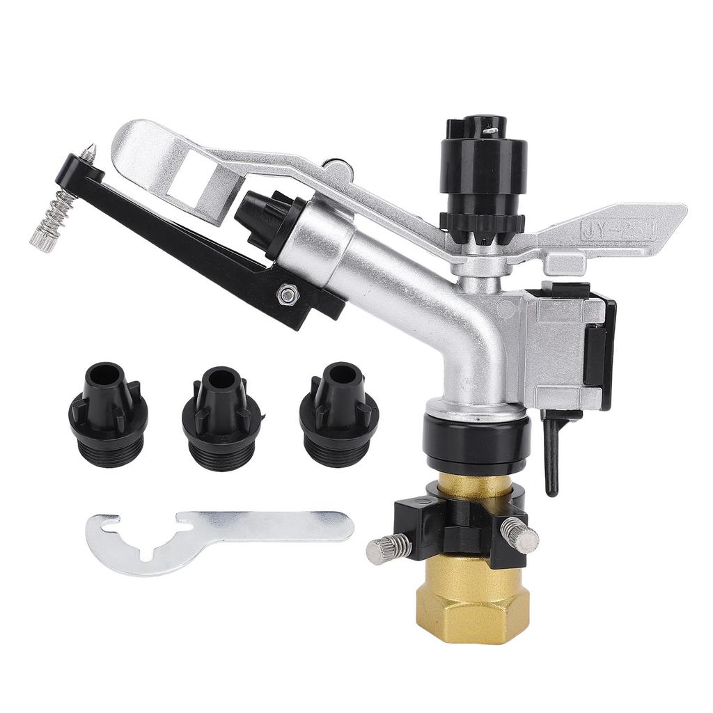 Irrigation Spray Gun G1 Interface Zinc Alloy Water Saving Automatic Rotating Impact Gun Sprinkler for Garden Farm Yard