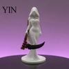 Gothic Grim Reaper Figurine 3D Printed Hooded Woman Statue, Figurine, Dark Theme Ornament Halloween Party Decoration for Home Office Desk Shelf Scary