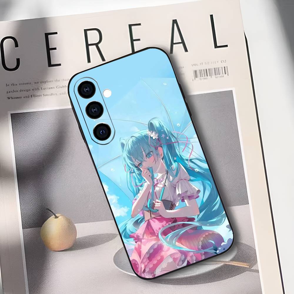 Soft Black M-MIKU Phone Case for Samsung Galaxy A73/A72/A71/A70/A53/A52/A51 And Other Models Compatible