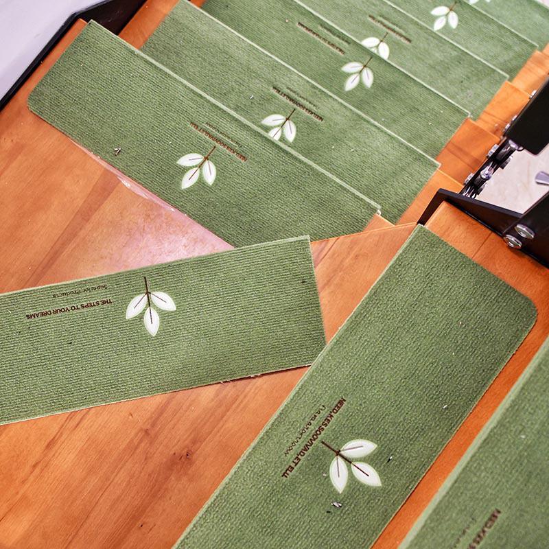 Machine Washable Non-Slip Luminous Stair Mats – Glue-Free Self-Adhesive Wood Foot Mats