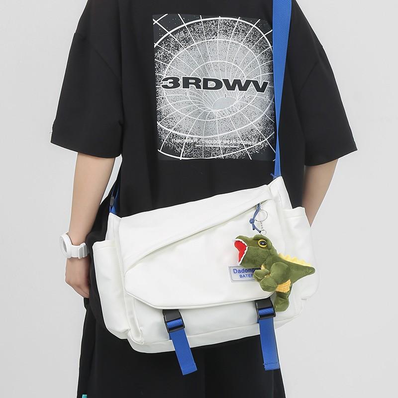 Bolsa Transversal Masculina 2026 Estilo Japonês Bolsa Mensageiro Workwear Casual Ins Grande Capacidade Bolsa Masculina Marca Tendência Bolsa de Ombro