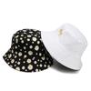 Jarní Ženy Kbelík Rybářské klobouky Krém na opalování Čepice na opalování Sedmikrásky Oboustranné oblečení Rybářská čepice Venkovní cestování Plážová čepice Ploché čepice
