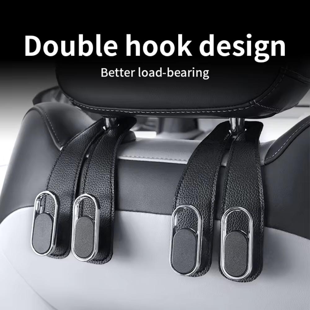 Double Hooks Headrest Hanger Leather Seat Back Hook New Car Seat Hook Vehicles